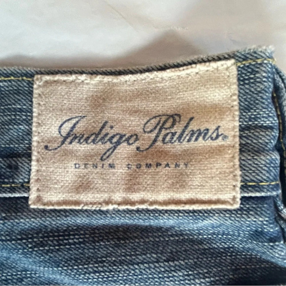 Vintage Indigo Palms Straight Leg Denim Jeans Size 35x32 - Picture 6 of 6